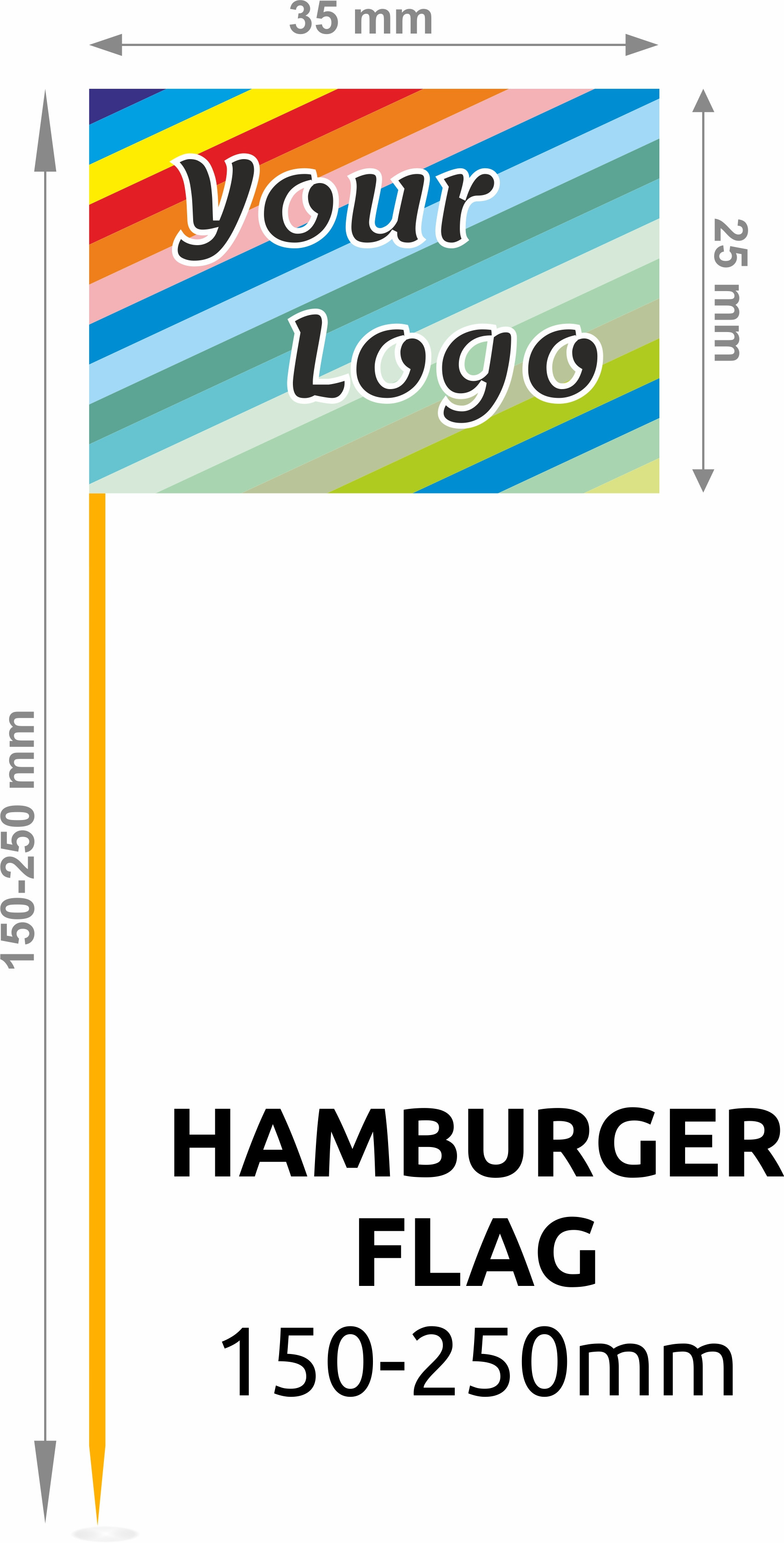 Bandiere personalizzate dell'hamburger.